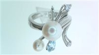 Anello Sommer Donna Collezione Perle in Oro bianco Perla PERLE TOP ZIRC P C/C - PERLE TOP ZIRC P C/C